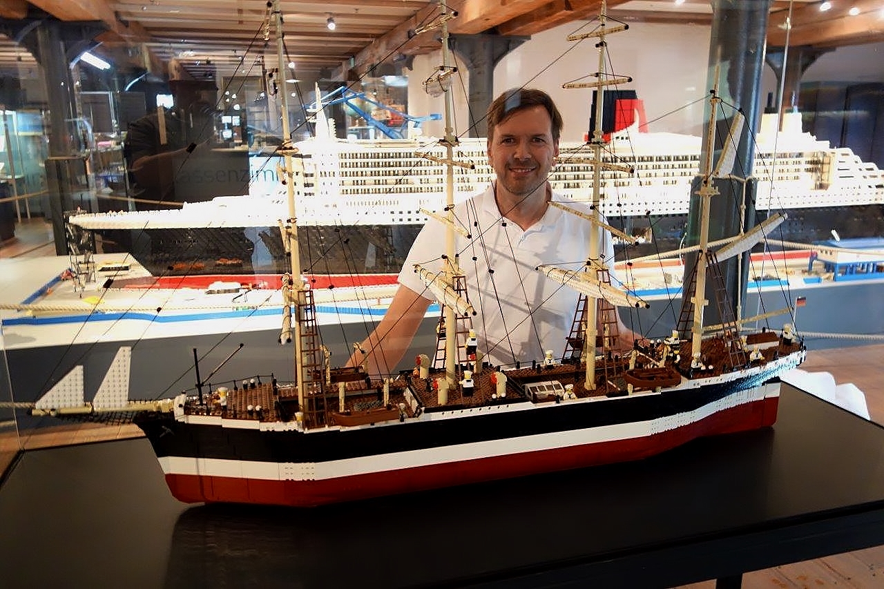 Lego Peking Ausstellung Internationales Maritimes Museum Hamburg Schiff Schifffahrt Modellschiff Deck 1 Flying P-Liner F Laeisz Jens Georg Feierabend