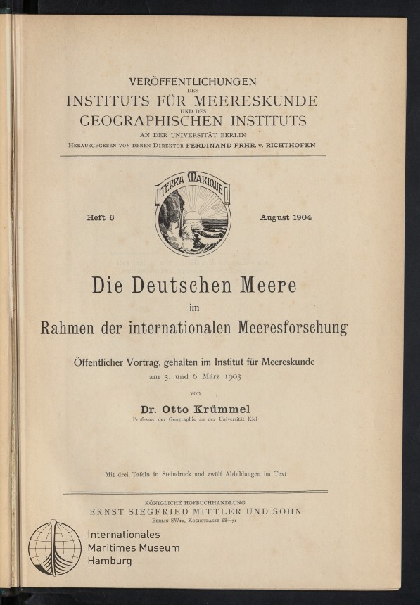 Die Deutschen Meere im Rahmen der internationalen Meeresforschung
