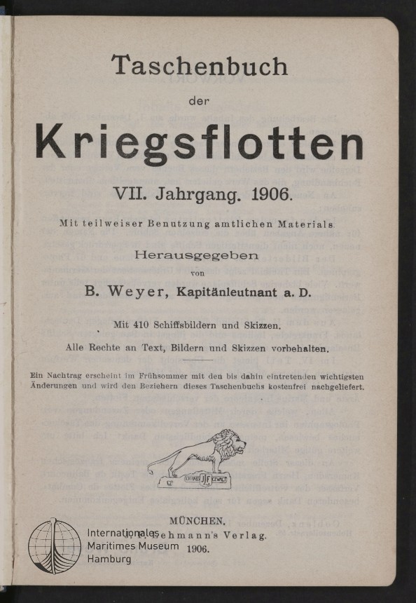 Taschenbuch der Kriegsflotten 1906