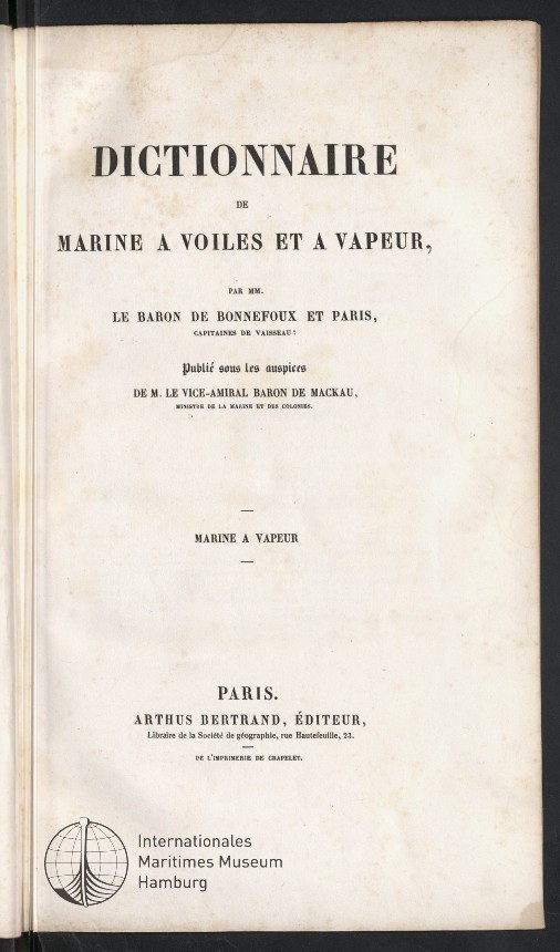 Dictionnaire de Marine à Voiles et à Vapeur