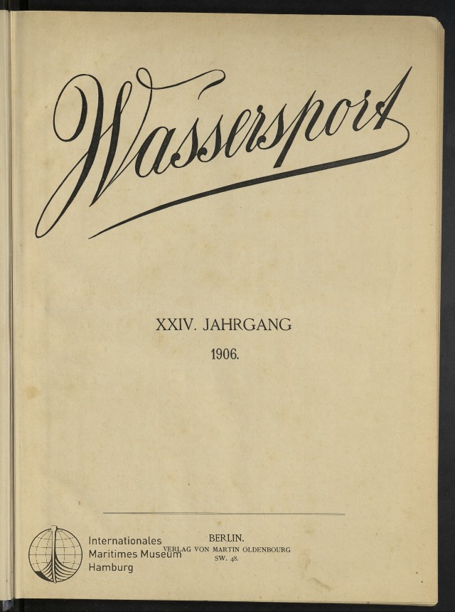 "Wassersport".- Fachzeitschrift für Rudern, Segeln und verwandte Sportzweige