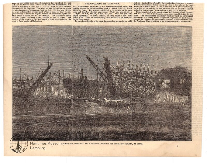 Shipbuilding by Gas-Light: Building the 'Lapwing' and 'Ringdove' Dispatch Gun-Vessels by Gaslight at Cowes
