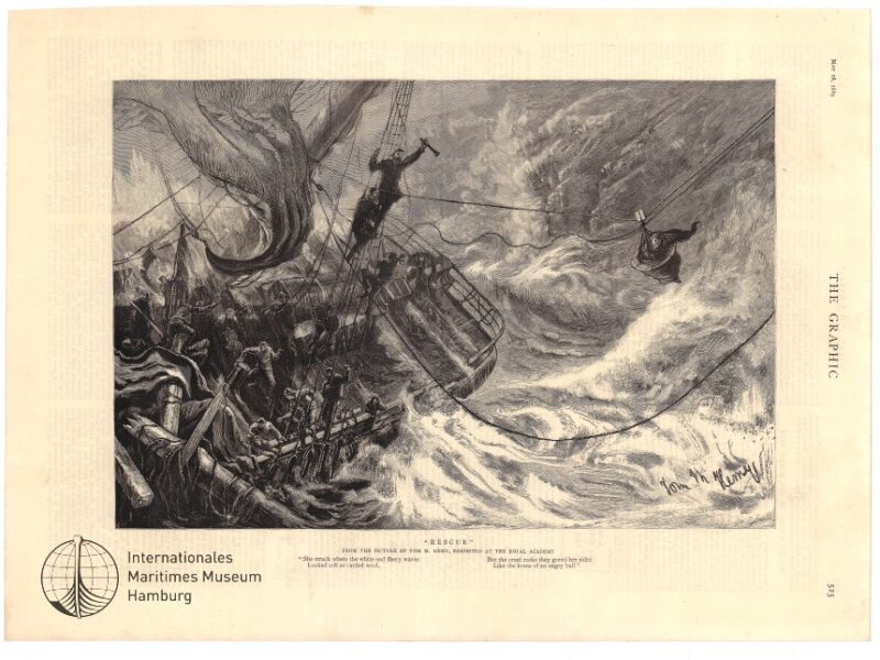 "Rescue" from the picture by Tom. M. Hemy, exhibited at the Roayl Academy