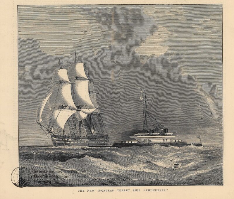 The new ironclad turret ship 'Thunderer'