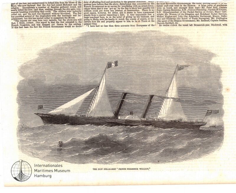 The new steam-ship 'Prince Frederick William'