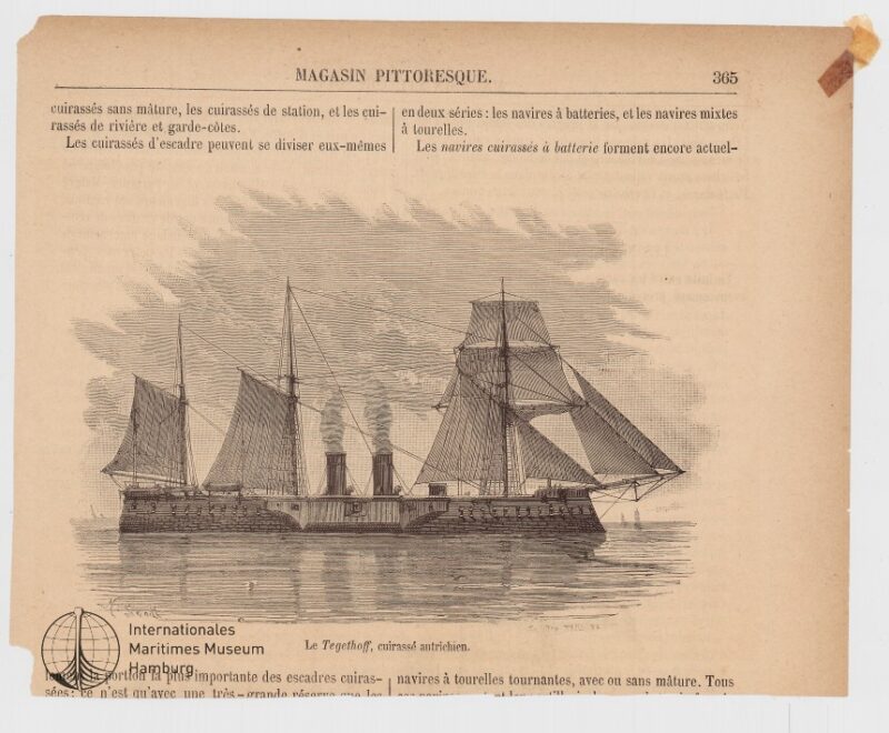 Le 'Tegethoff', cuirassé autricheien