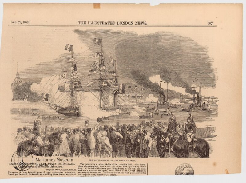 The naval combat on the Seine, at Paris
