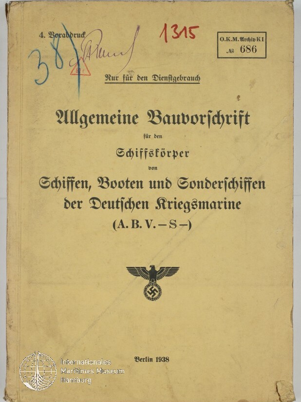 Gelblich-beiger Umschlag einer Dienstvorschrift mit dem Titel 