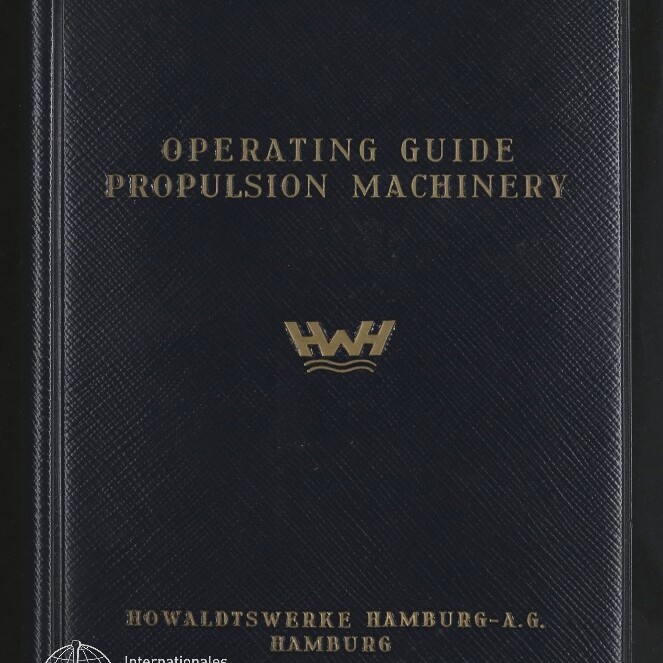 Dunkelblaues, strukturiertes Buchcover mit goldgeprägtem Titel 