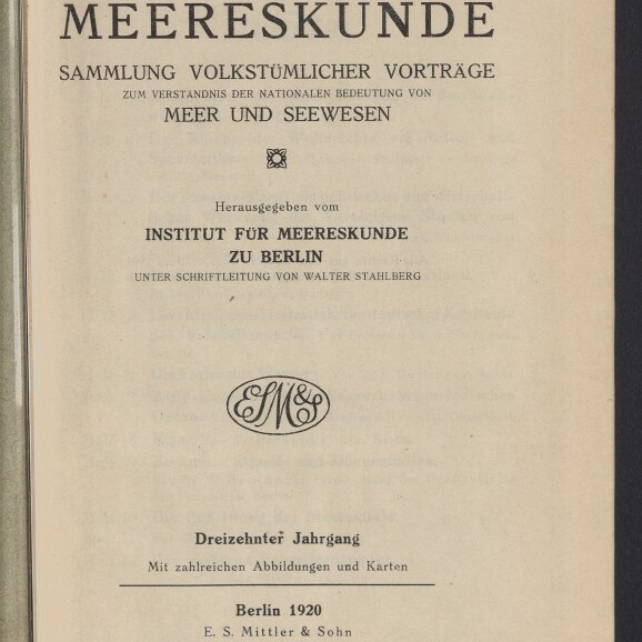 Titelseite einer wissenschaftlichen Publikation mit großem Titel 