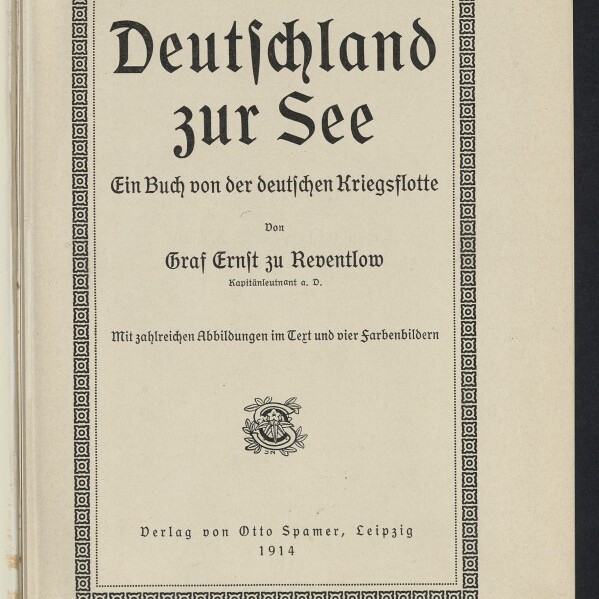 Titelblatt eines 1914 erschienenen Buches mit großem Frakturtitel 
