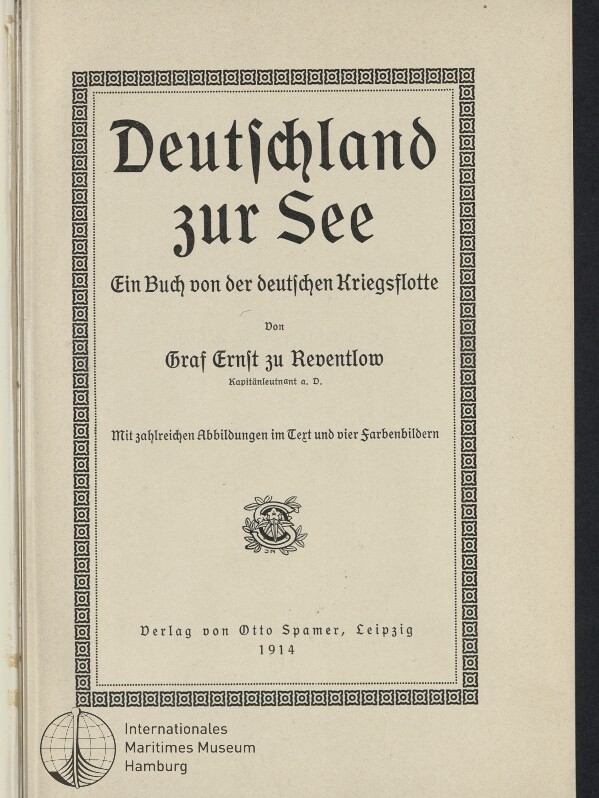 Titelblatt eines 1914 erschienenen Buches mit großem Frakturtitel 