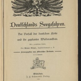 Titelblatt eines antiquarischen Buchs mit großem historischem Doppeladler-Emblem oben, dem Titel 