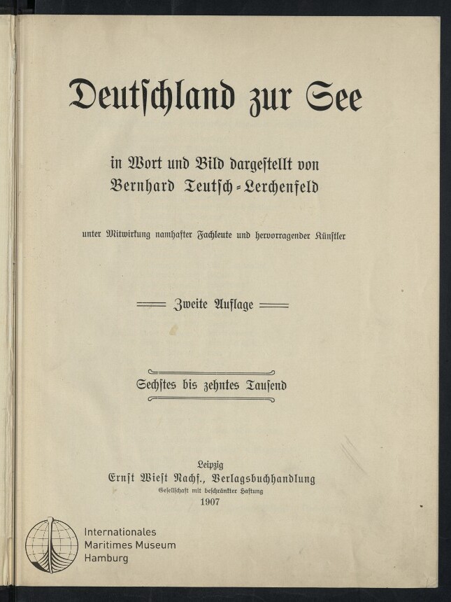 Titelblatt eines Buches von 1907 mit großem Frakturtitel 