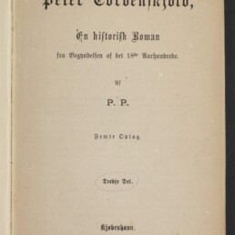 Titelblatt eines dänischen Romans 