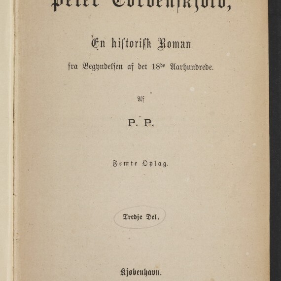 Titelblatt eines dänischen Romans 